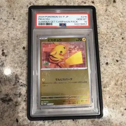 Pokemon Pikachu 216/SV-P SV-P Promo Holo Japanese Summer Get PSA 10 2024 - Image 1
