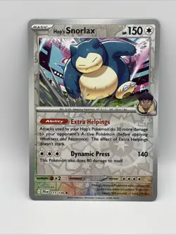 Hop's Snorlax 117/159 Rare Journey Together Pokemon Reverse Holo - Image 1