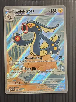 Eelektross 115/086 Illustration Rare, Black Bolt, Full Art Holo, Pokemon TCG, NM - Image 1
