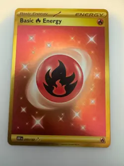 Basic Fire Energy 230/197 - Obsidian Flames Gold Secret Rare - Pokemon TCG - Image 1