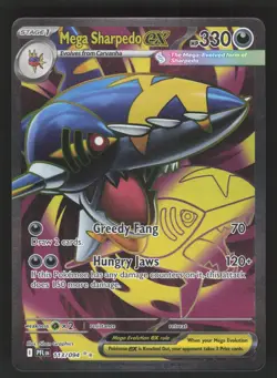 Mega Sharpedo ex 113/094 Pokemon TCG ME02: Phantasmal Flames NM - Image 1