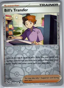 Bill's Transfer 156/165 Reverse Holo Scarlet & Violet 151 - Pokemon - NM - Image 1