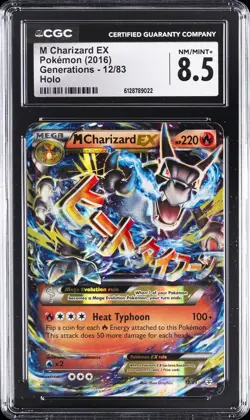 2016 POKEMON GENERATIONS HOLO #12/83 M CHARIZARD EX CGC 8.5 - Image 1