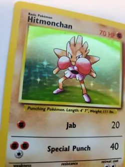 Hitmonchan Base Set Holo Pokemon Card WOTC - Image 2