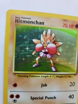 Hitmonchan Base Set Holo Pokemon Card WOTC - Image 3