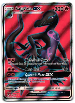 Salazzle GX 132/147 - Burning Shadows Rare Ultra Pokemon TCG - LP Card - Image 1