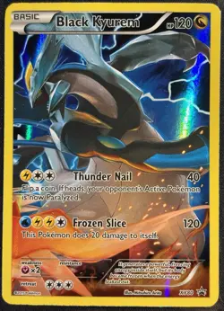 Black Kyurem XY80 - Pikachu EX Legendary Collection Promo Pokemon TCG - LP Card - Image 1