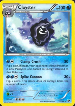 Cloyster 32/146 Rare XY Base Set Near Mint Pokemon Card - Image 1