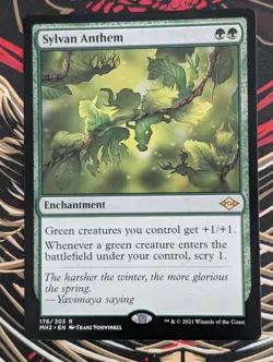MTG Modern Horizons 2 Rare SYLVAN ANTHEM NM - Image 1