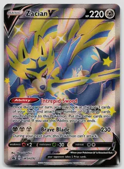 Zacian V (Shiny) SWSH292 Sword & Shield Promo Pokemon NM - Image 1