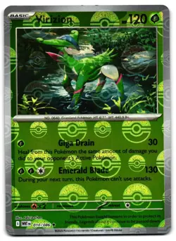 Virizion 010/086 - 🌊 White Flare Pokemon TCG Reverse Holo POKE BALL 🖤 - M/LP - Image 1