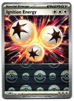 Ignition Energy 086/086 - 🌊 White Flare Pokemon POKE BALL Reverse Holo 🖤 - LP - Image 1