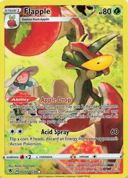 POKEMON Flapple #TG02/TG30 Holo SWSH10: Astral Radiance Trainer Gallery NM - Image 1