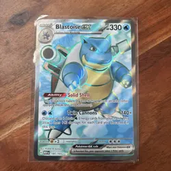 Pokemon TCG Blastoise EX Scarlet & Violet Holo Double Rare - Image 1
