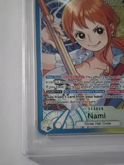 One Piece CCG Nami OP11-041 A Fist of Divine Speed Alt Art Leader PSA 10 - Image 5