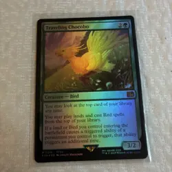 MTG Final Fantasy Traveling Chocobo Foil Mythic Card M 0210 - Image 1