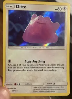 The Pokemon Company Ditto 17/18 Detective Pikachu Holo Rare Basic 60 HP EN - Image 1