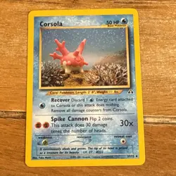 Corsola 37/75 Neo Discovery Uncommon Pokemon TCG 37/75 MP - Image 1