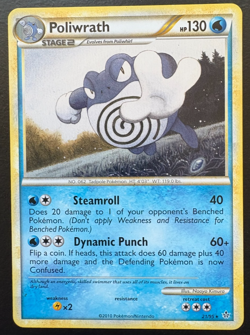 Pokemon TCG Poliwrath Unleashed 21/95 Regular Rare LP - Image 1