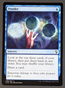 MTG - 1x Ponder - Commander 2018 - NM/LP - Blue - Magic The Gathering - #96 - Image 1