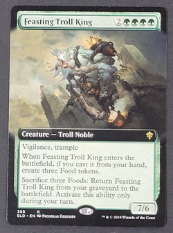 MTG - 1x Feasting Troll King - Throne of Eldraine - LP/NM - Extended Art - Magic - Image 1