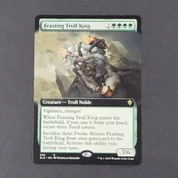 MTG - 1x Feasting Troll King - Throne of Eldraine - LP/NM - Extended Art - Magic - Image 3
