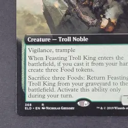 MTG - 1x Feasting Troll King - Throne of Eldraine - LP/NM - Extended Art - Magic - Image 4
