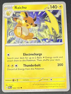 Raichu 064/193 Pokemon English Scarlet & Violet Paldea Evolved PALen 2023 - Image 1