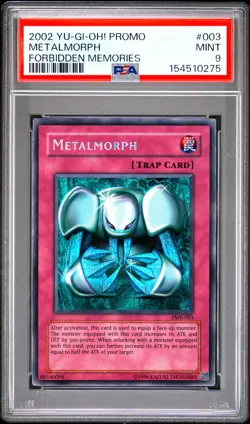 2002 YU-GI-OH! FMR-FORBIDDEN MEMORIES PROMO #003 METALMORPH PSA 9 - Image 1