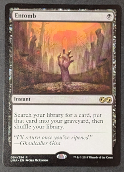 MTG - 1x Entomb - Ultimate Masters - NM - Rare Black - Magic The Gathering #94 - Image 1