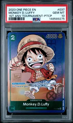 2023 ONE PIECE PROMOS #037 MONKEY D. LUFFY PSA 10 - Image 1