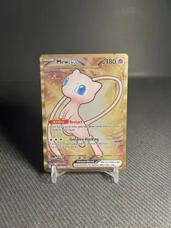 Pokemon TCG Mew Ex 205/165 151 UPC Metal Promo Card - Image 1