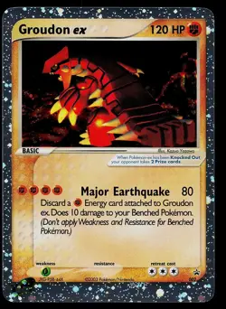 Pokemon Card - Groudon ex Nintendo Black Star Promo Holo 002 Promo - Image 1