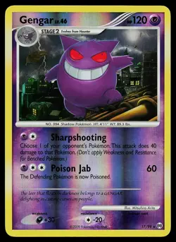 Pokemon Card - Gengar Arceus 17/99 Reverse Holo Rare - Image 1