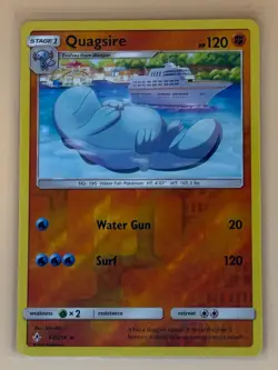 Pokemon TCG Quagsire 97/214 Reverse Holo Rare SM Unbroken Bonds - Image 1