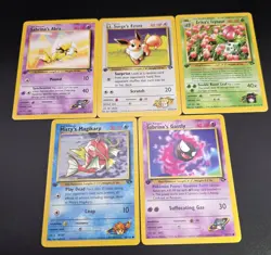 Pokemon 1999 Gym Challenge 1st Edition Lot Abra Eevee Ivysaur Gastly Magikarp - Image 1