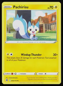 PACHIRISU 052/172 UNCOMMON BRILLIANT STARS POKEMON NM - Image 1
