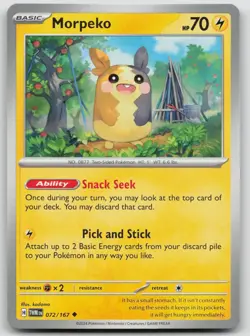 Morpeko 072/167 Twilight Masquerade Pokemon NM Uncommon - Image 1