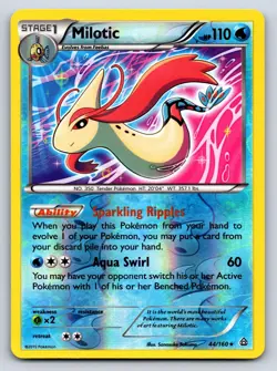 Milotic 44/160 Holo Rare Primal Clash Pokemon Reverse Holo Lightly Played - Image 1