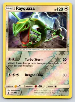 Rayquaza 106/145 Rare Guardians Rising Pokemon Reverse Holo Lightly Played - Image 1