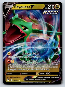 Rayquaza V 110/203 Holo V Rare Evolving Skies Pokemon Near Mint - Image 1