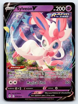 Sylveon V 074/203 Holo V Rare Evolving Skies Pokemon Near Mint - Image 1
