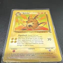 The Pokemon Company Raichu 29/62 Fossil Regular Rare English 90 HP - Image 3