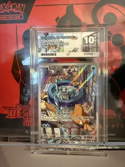 Pokemon Squirtle 148/142 Stellar Crown Illustration Rare ACE 10 GEM MINT - Image 1