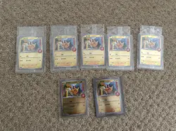 7x Pokemon TCG Pikachu Pizza Hut Promos 172 SV-P Lot - 5 Sealed & 2 loose - Image 1