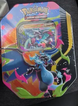 Pokemon TCG: Mega Charizard X ex Tin - Phantasmal Flames ✅ Sealed & Fast Ship - Image 1