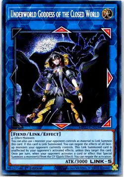 UNDERWORLD GODDESS OF THE CLOSED WORLD MP22-EN028 YU-GI-OH MP - Image 1