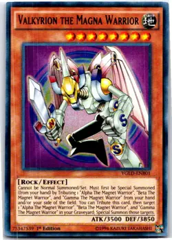 VALKYRION THE MAGNA WARRIOR YGLD-ENB01 ULTRA RARE YU-GI-OH MP - Image 1