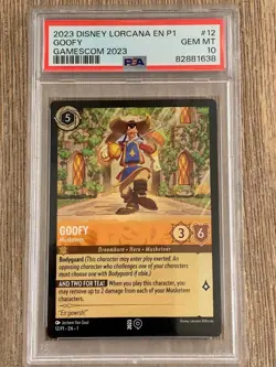 Disney Lorcana Goofy Musketeer GamesCom 2023 Promo PSA 10 - Image 1