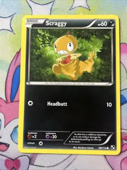 Pokemon TCG - Scraggy Common Black and White 68/114 LP - Image 1